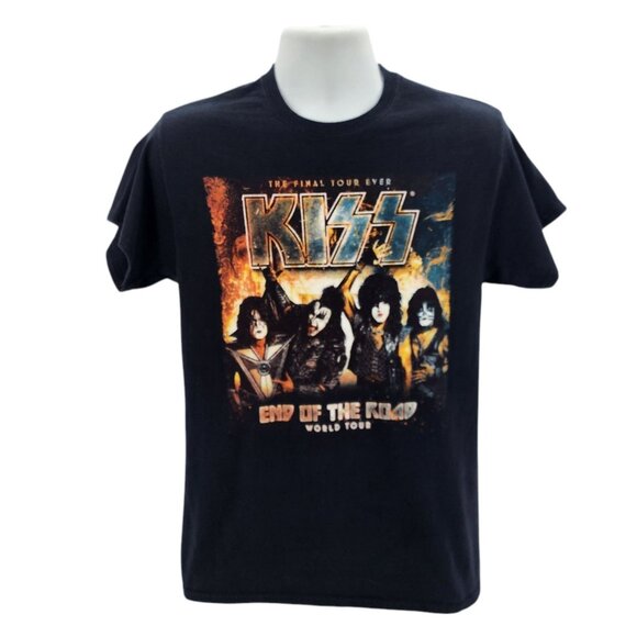 Kiss Mens Medium T-Shirt Gildan The Final Tour Ever End of The Road Graphic - Picture 1 of 9